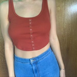 FOREVER 21 ORANGE CROP TOP